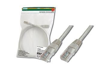 Патч-корд DIGITUS САТ 5e UTP, 0.25м, AWG 26/7, Cu, PVC, сірий