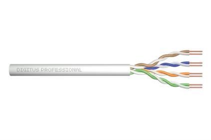 Кабель "вита пара" DIGITUS САТ 5e UTP, 100м, AWG 24/1, PVC, сірий