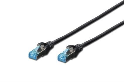 Патч-корд DIGITUS CAT 5e SF-UTP, 5м, AWG 26/7, Cu, PVC, чорний