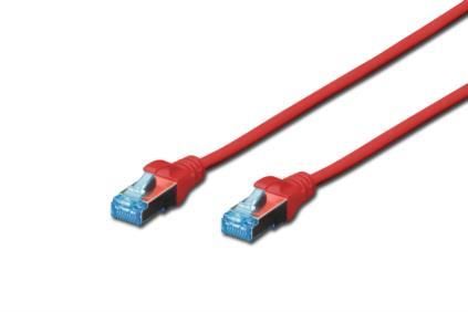 Патч-корд DIGITUS САТ 5e SF-UTP, 5м, AWG 26/7, Cu, PVC, червоний