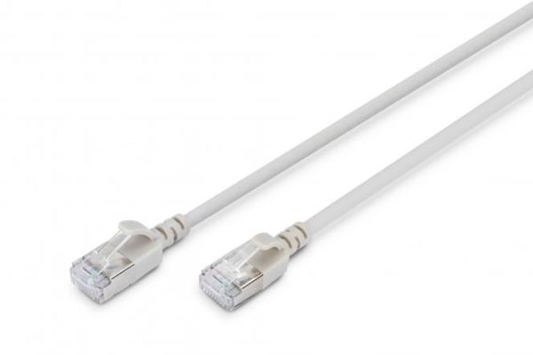 Патч-корд DIGITUS CAT 6a F-FTP Slim, 2 м, AWG 32/7, Cu, LSZH, сірий