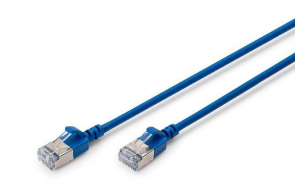 Патч-корд DIGITUS CAT 6a S-FTP, 0,25м, AWG 26/7, Cu, LSZH, синій