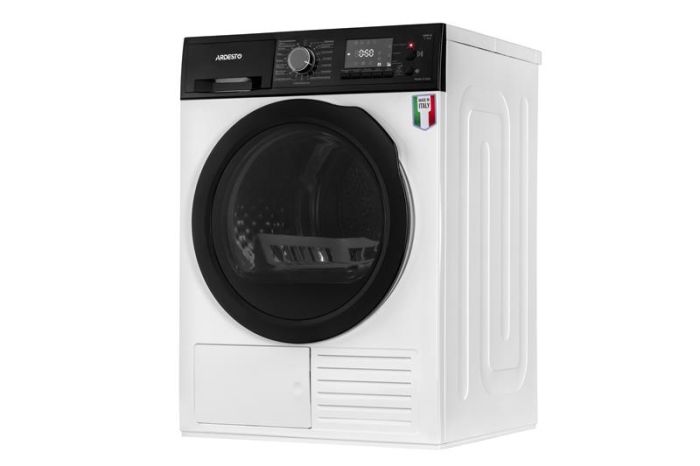 Сушильна машина ARDESTO тепловий насос Bianco Vero, 8кг, A+++, 63см, дисплей, інвертор, підсвіч.барабана, білий