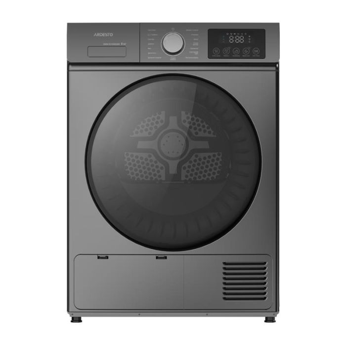 Сушильна машина ARDESTO тепловий насос Black Mars, 8кг, A++, 65см, дисплей, підсвіч.барабана, сірий