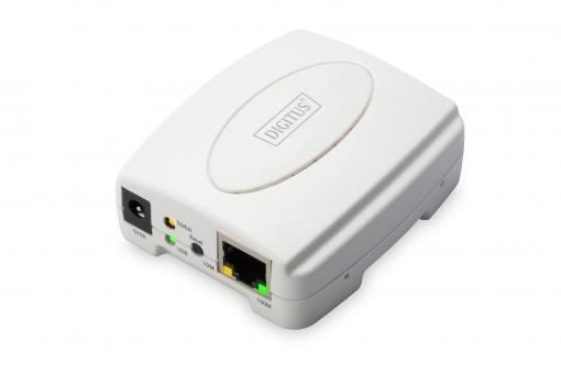 Принт-сервер DIGITUS Fast Ethernet, 1xRJ45, 1xUSB A 2.0