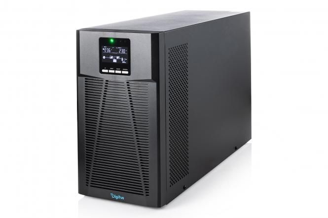Джерело безперебійного живлення DIGITUS 3000VA/3000W, Tower, LCD, RJ45, RS232, USB, 8xC13+1xC19