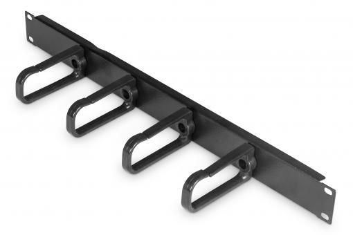 Кабельний організатор DIGITUS 19" 1U, 4xRings 44x97mm, RAL 9005