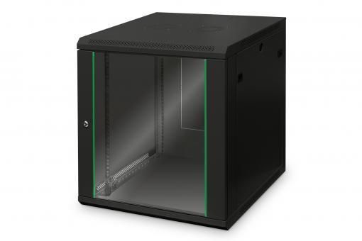 Шафа DIGITUS 19", 12U, Wall Mounting Dynamic Basic, 600x600 мм, 60кг максимально, чорна