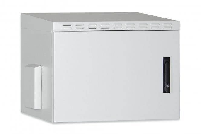 Шафа DIGITUS 19", 12U, вулична, металеві двері, 600x600 мм, 100кг максимально, IP55, сіра