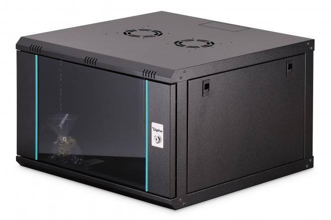 Шафа DIGITUS 19", 7U, Wall Mounting Dynamic-N, 600x600 мм, 60кг максимально, розібрана, чорна