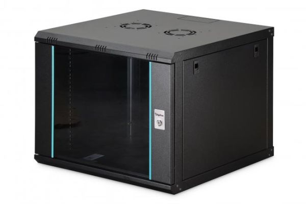 Шафа DIGITUS 19", 9U, Wall Mounting Dynamic-N, 600x600 мм, 60кг максимально, розібрана, чорна
