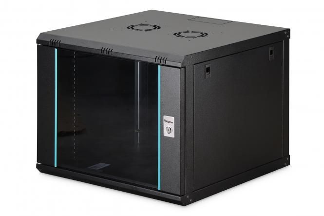 Шафа DIGITUS 19", 9U, Wall Mounting Dynamic-N, 600x600 мм, 60кг максимально, розібрана, чорна
