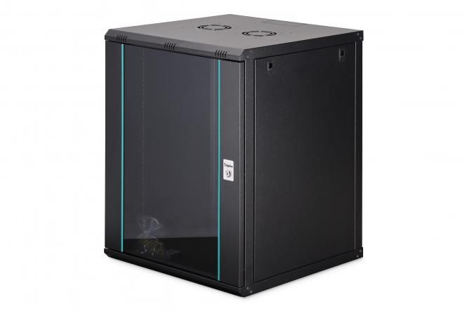 Шафа DIGITUS 19", 16U, Wall Mounting Dynamic-N, 600x600 мм, 60кг максимально, розібрана, чорна