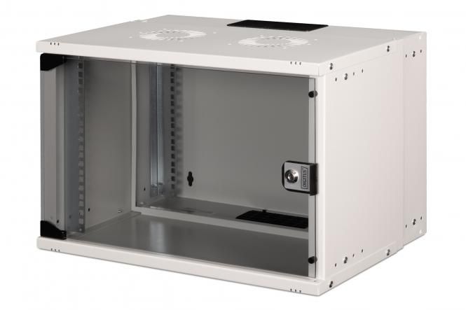 Шафа DIGITUS 19", 7U, SOHO PRO, скляні двері, 540x400 мм, 60кг максимально, сіра
