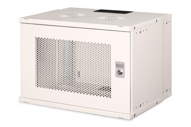 Шафа DIGITUS 19", 7U, SOHO PRO, металеві перфоровані двері, 540x400 мм, 60кг максимально, сіра