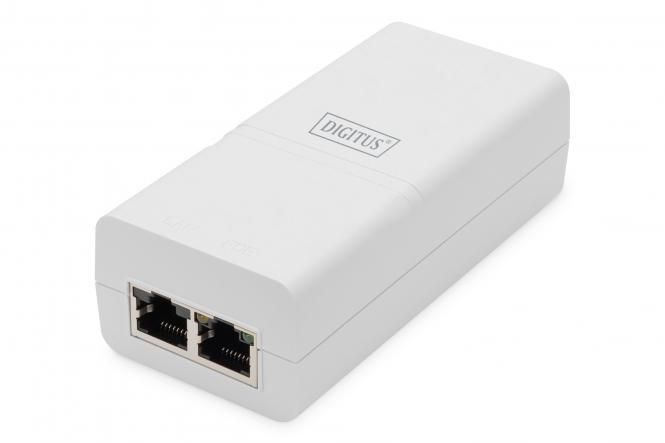 PoE-Інжектор DIGITUS PoE+ 802.3at, 10/100/1000 Mbps, Output max. 48V, 30W, білий