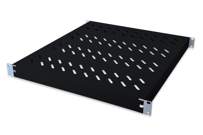 Полиця DIGITUS 19", 1U, регульована, 350мм, чорна
