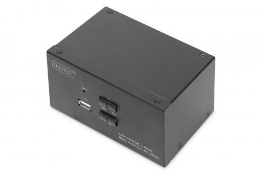KVM-перемикач DIGITUS Desktop HDMI, 2 Port, Dual Display, 4K