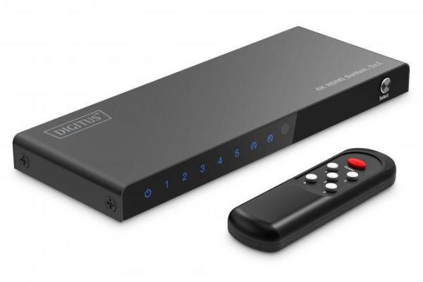 Відеокомутатор DIGITUS UHD HDMI (INx5 - OUTx1), 4K