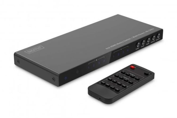Перемикач DIGITUS 4x2 HDMI Matrix Switch / Multi-Viewer, 4K/30Hz