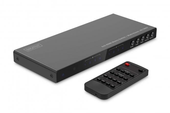 Перемикач DIGITUS 4x2 HDMI Matrix Switch / Multi-Viewer, 4K/30Hz