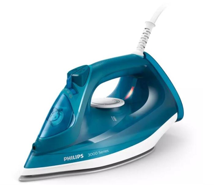 Праска Philips 3000 series, 2600Вт, 300мл, паровий удар -200гр, постійна пара - 40гр, керам. підошва, синій