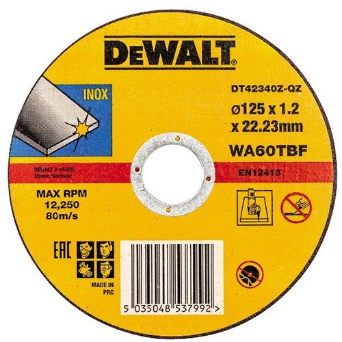 Диск відрізний DeWalt INOX по металу 125х1.2х22.23мм
