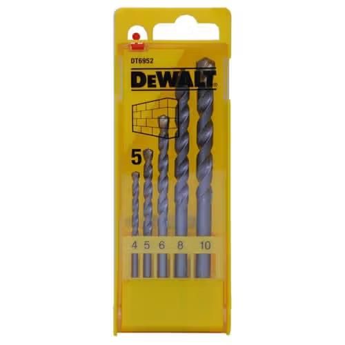 Набір свердел по бетону, цеглі, каменю DeWalt EXTREME, 4-10мм, кейс, 5шт