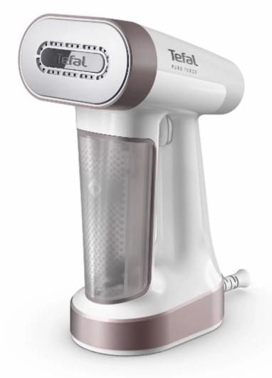 Відпарювач Tefal компактний Pure Force 2в1, 1800Вт, 180мл, постійна пара - 35гр, керам. підошва, білий