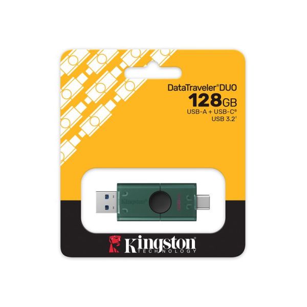 Накопичувач Kingston  128GB USB 3.2 Type-A + Type-C DT DuoG2