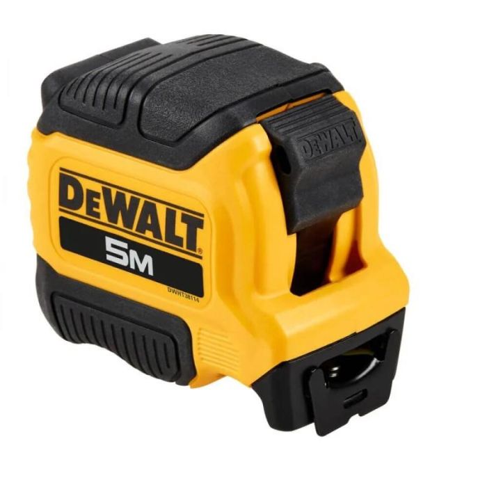 Рулетка DeWALT COMPACT, 5мх28мм, з фіксатором змотування, АБС-пластик, магніт
