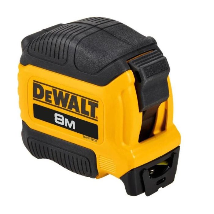 Рулетка DeWALT COMPACT, 8мх28мм, з фіксатором змотування, АБС-пластик, магніт
