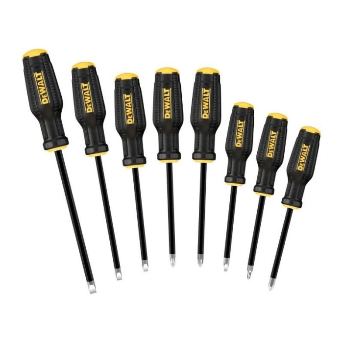 Викрутки DeWALT TOUGHSERIES MAX FIT, SL, PH, SQ, набір 8шт