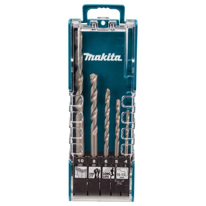 Набір свердел по бетону Makita E-11536, 4-10мм, кейс, 5шт
