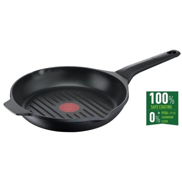 Сковорода гриль Tefal DELICIO, 26см, алюміній, бакеліт, чорний