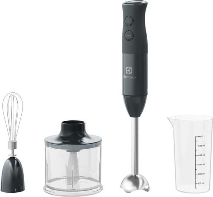 Блендер Electrolux заглибний 600Вт, 3в1, чаша-600мл, чопер, чорний