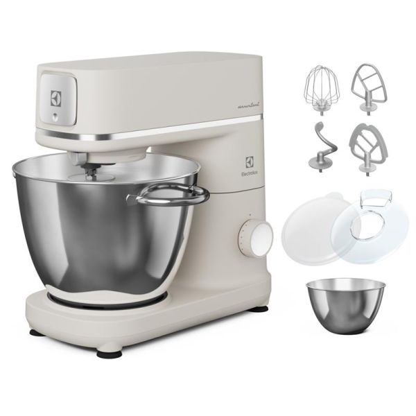 Кухонна машина Electrolux, 1200Вт, чаша-метал, корпус-метал, насадок-4, білий