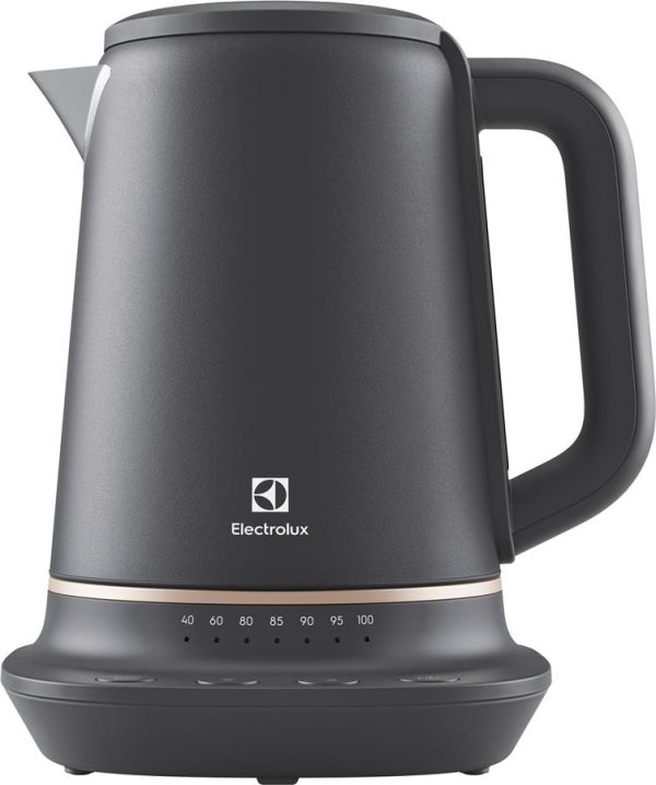 Електрочайник Electrolux 1.7л, Strix, метал, підтримка температури, чорний матовий