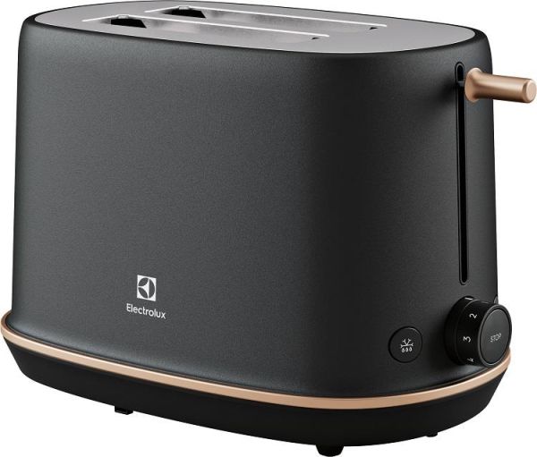 Тостер Electrolux 980Вт, метал, чорний