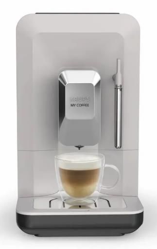 Кавомашина Krups My Coffee+ 1.5л, зерно, ОLED дисплей, авторецептів - 3, метал, сірий