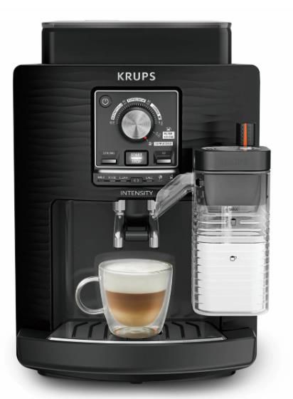 Кавомашина Krups Intensity Milk 1.7л, зерно, автомат.капучинатор, авторецептів - 4, чорний