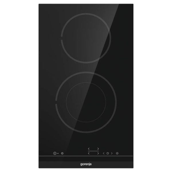 Варильна поверхня Gorenje електрична склокерамічна, 30см, Доміно, чорний