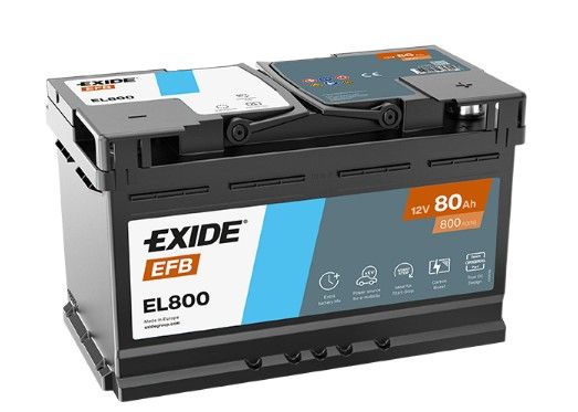 Акумулятор Exide Start-Stop 12В 80А·год 800А R+ (EL800)
