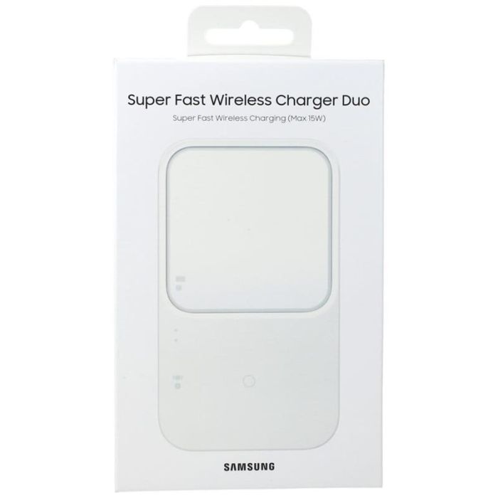 Зарядний пристрій бездротовий Samsung Duo 15Вт, білий