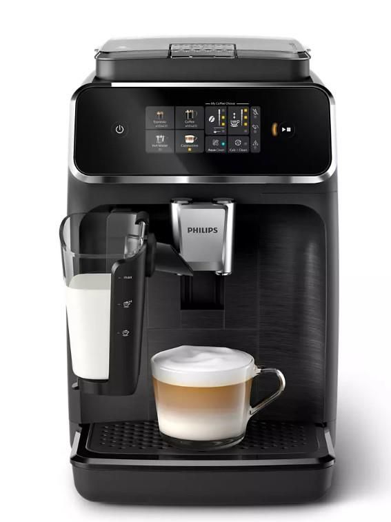 Кавомашина Philips Series 2300 1.8л, зерно + мелена, автомат.капучинатор, сенсор.керування, чорний