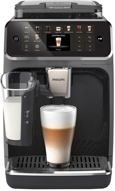 Кавомашина Philips Series 5500, 1.8л, зерно+мелена, автомат.капуч, дисплей, авторецептів -22, холодна кава, сріблясто-чорний
