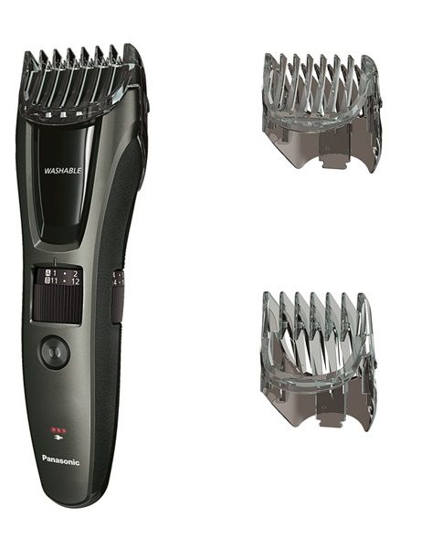 Тример Panasonic, для бороди, вусів і голови, мережа+акум., насадок-2, кейс, сталь, чорний