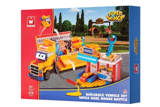 Конструктор пластиковий Super Wings Small Blocks Buildable Vehicle Set вантажівка і магазин