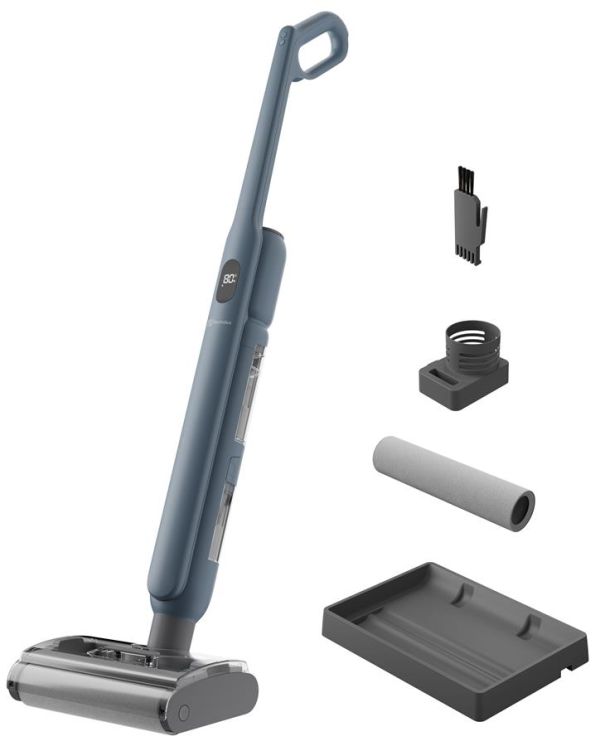 Пилосос Electrolux бездротовий миючий, конт брудна вода -033л, конт чиста вода -0.55л, автон. робота до 55хв, вага-3.5кг, AutoMode, синій