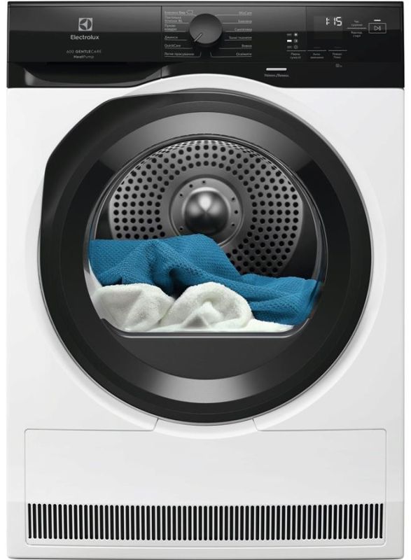 Сушильна машина Electrolux тепловий насос, 9кг, А+++, 64см, дисплей, білий